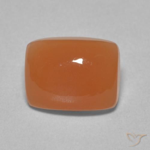 2.15ct 자연스러운 붉은 오렌지 월장석, 방석, 투명한