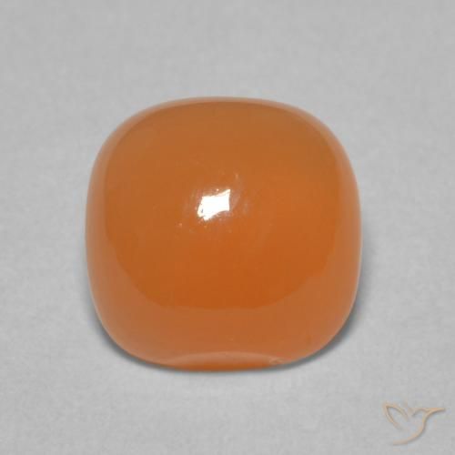 1.93ct 자연스러운 따뜻한 살구 오렌지 월장석, 방석, 투명한