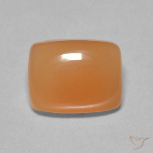 2.02ct 자연스러운 붉은 오렌지 월장석, 방석, 투명한