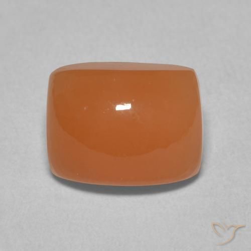2.75ct 자연스러운 미디엄 오렌지 월장석, 방석, 투명한