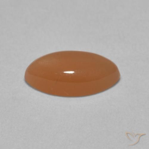 1.25캐럿 천연 옅은 멜론 오렌지 월장석, 보석, 투명한