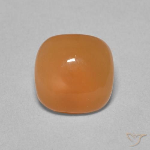 2.00ct 자연스러운 라이트 오렌지 월장석, 방석, 투명한