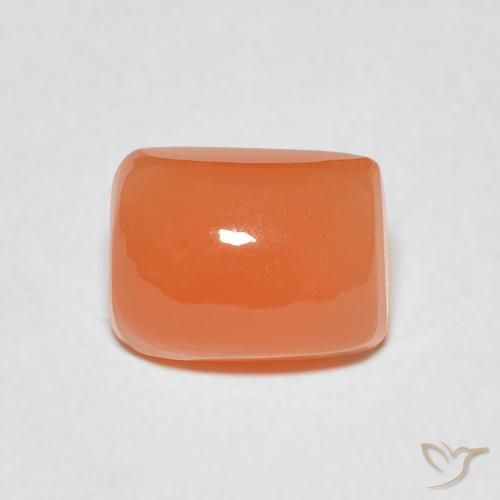 2.26ct 자연스러운 딥 오렌지 월장석, 방석, 투명한