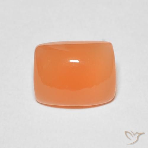 2.17ct 자연스러운 붉은 오렌지 월장석, 방석, 투명한