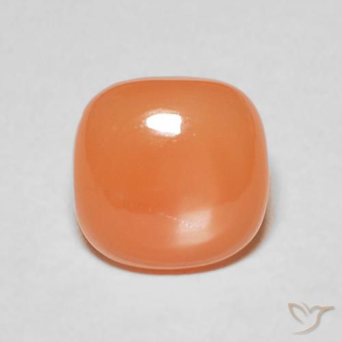 1.80ct 자연스러운 피치 오렌지 월장석, 방석, 투명한