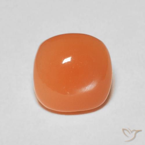 2.15ct 자연스러운 붉은 오렌지 월장석, 방석, 투명한