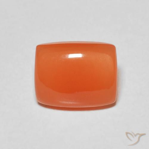 2.12ct 자연스러운 붉은 오렌지 월장석, 방석, 투명한