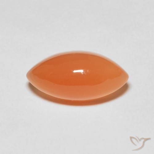 3.72ct 자연스러운 따뜻한 살구 오렌지 월장석, 보석, 투명한