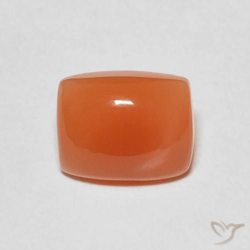 2.18ct 자연스러운 딥 오렌지 월장석, 방석, 투명한