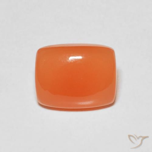 2.09ct 자연스러운 따뜻한 살구 오렌지 월장석, 방석, 투명한