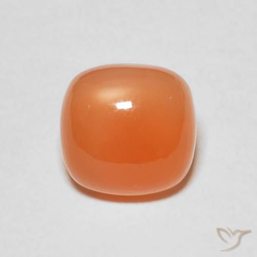 2.40ct 자연스러운 붉은 오렌지 월장석, 방석, 투명한