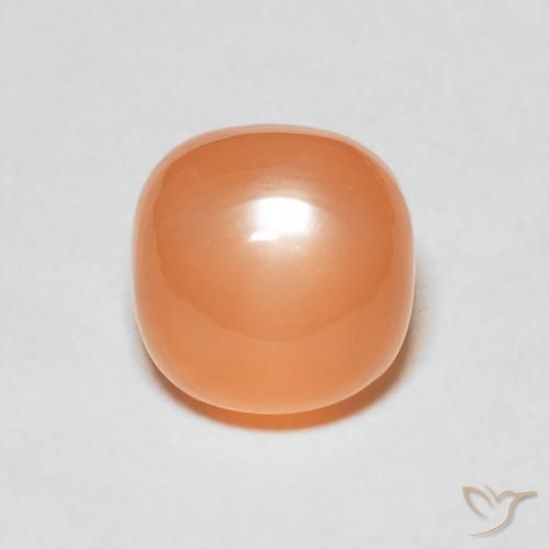 2.42ct 자연스러운 라이트 레드 오렌지 월장석, 방석, 투명한