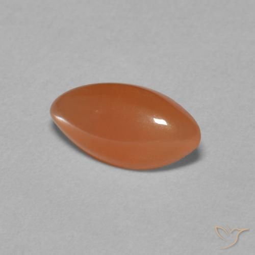 0.85캐럿 천연 딥 오렌지 월장석, 보석, 투명한