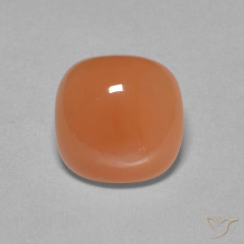 2.10ct 자연스러운 붉은 오렌지 월장석, 방석, 투명한