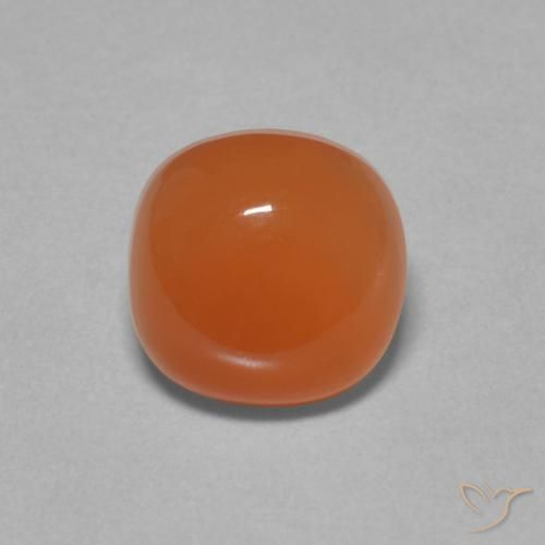 2.05ct 자연스러운 붉은 오렌지 월장석, 방석, 투명한