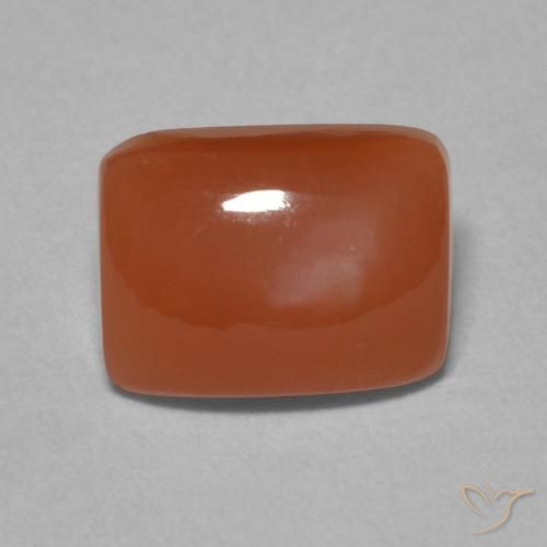 2.33ct 자연스러운 붉은 오렌지 월장석, 방석, 투명한