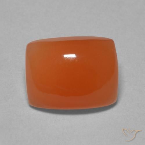 2.39ct 자연스러운 붉은 오렌지 월장석, 방석, 투명한