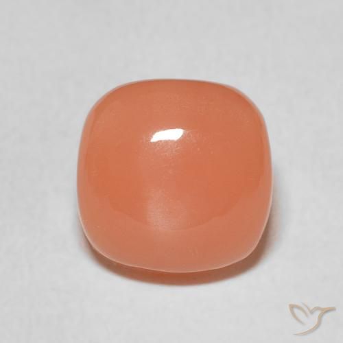 2.32ct 자연스러운 멜론 오렌지 월장석, 방석, 투명한