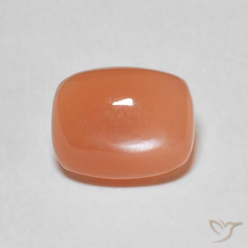 2.11ct 자연스러운 피치 오렌지 월장석, 방석, 투명한