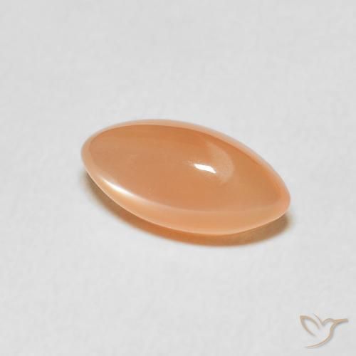 1.25캐럿 천연 멜론 오렌지 월장석, 보석, 투명한