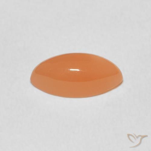 1.25캐럿 천연 멜론 오렌지 월장석, 보석, 투명한