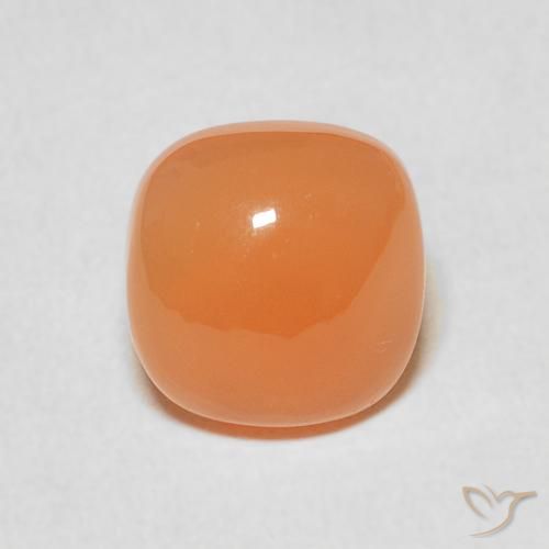 2.06ct 자연스러운 피치 오렌지 월장석, 방석, 투명한