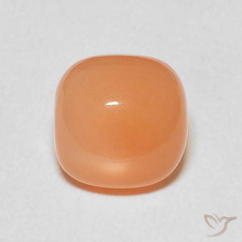 2.15ct 자연스러운 멜론 오렌지 월장석, 방석, 투명한