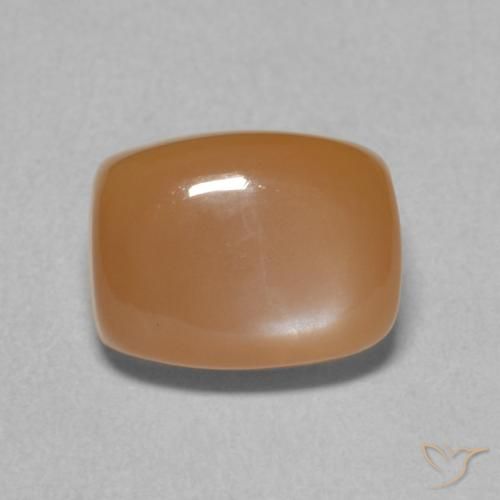 2.55ct 자연스러운 붉은 오렌지 월장석, 방석, 투명한
