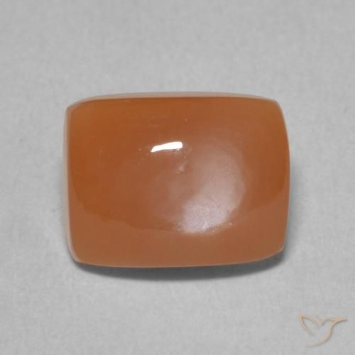 2.25ct 자연스러운 딥 오렌지 월장석, 방석, 투명한
