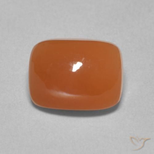 2.69ct 자연스러운 붉은 오렌지 월장석, 방석, 투명한