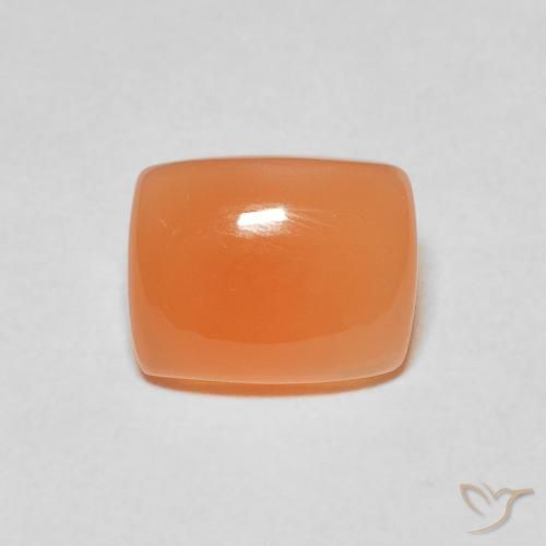 2.11ct 자연스러운 미디엄 오렌지 월장석, 방석, 투명한