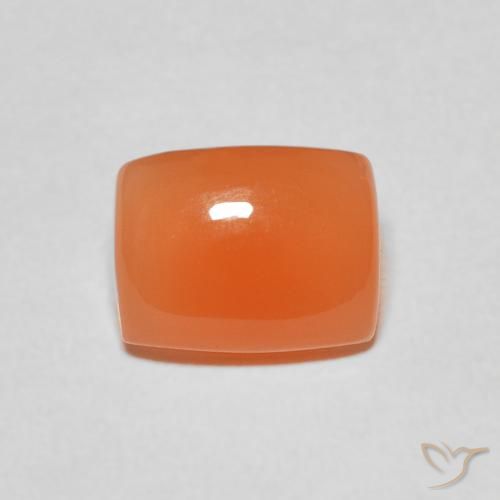 2.07ct 자연스러운 붉은 오렌지 월장석, 방석, 투명한