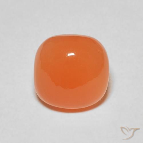 2.19ct 자연스러운 딥 오렌지 월장석, 방석, 투명한