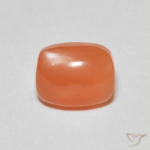 2.21ct 자연스러운 딥 오렌지 월장석, 방석, 투명한