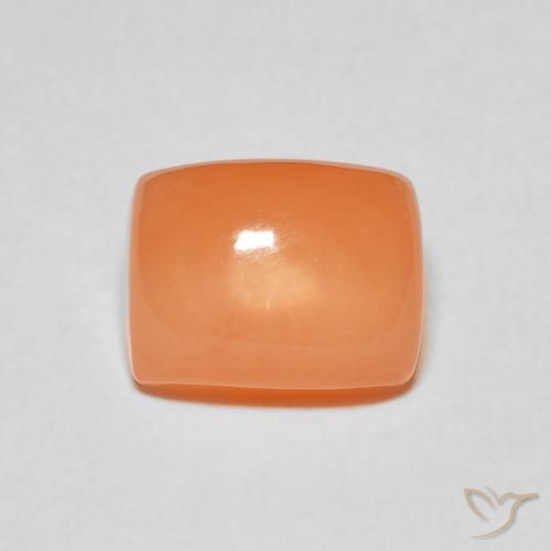 2.76ct 자연스러운 미디엄 오렌지 월장석, 방석, 투명한