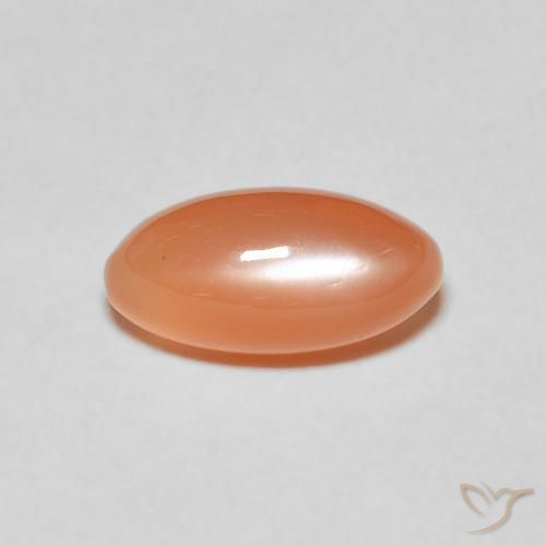 1.62ct 자연스러운 라이트 레드 오렌지 월장석, 보석, 투명한
