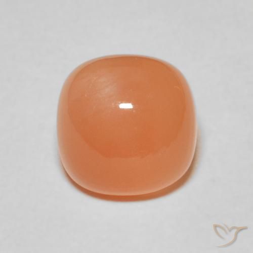 2.38ct 자연스러운 라이트 레드 오렌지 월장석, 방석, 투명한