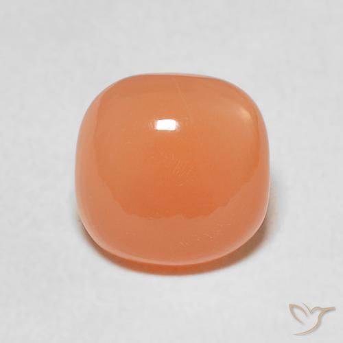 1.89ct 자연스러운 라이트 레드 오렌지 월장석, 방석, 투명한