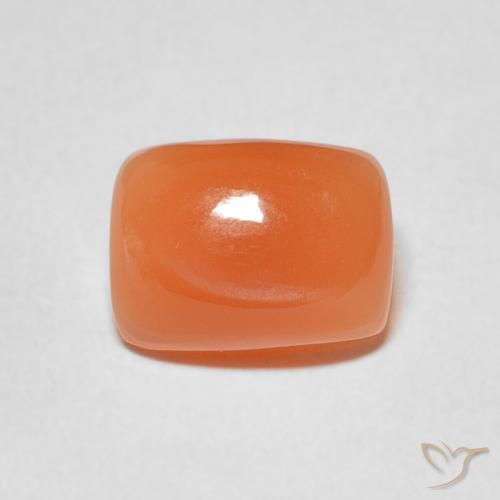 2.40ct 자연스러운 붉은 오렌지 월장석, 방석, 투명한