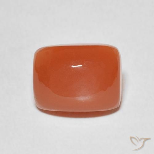 2.61ct 자연스러운 붉은 오렌지 월장석, 방석, 투명한