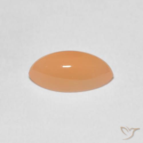 1.25캐럿 천연 미디엄 오렌지 월장석, 보석, 투명한