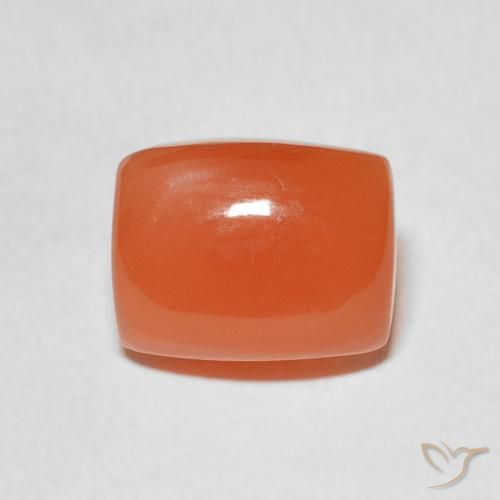 2.57ct 자연스러운 미디엄 오렌지 월장석, 방석, 투명한