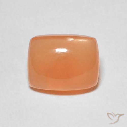 2.44ct 자연스러운 따뜻한 살구 오렌지 월장석, 방석, 투명한