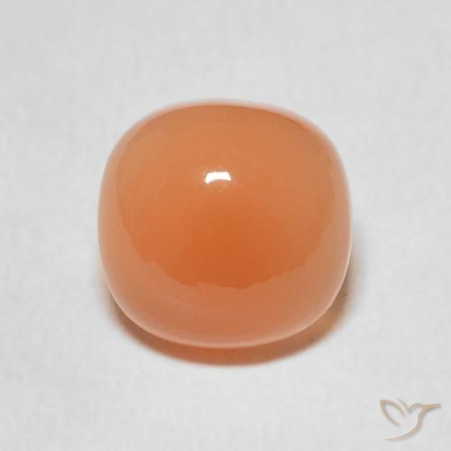 2.26ct 자연스러운 따뜻한 살구 오렌지 월장석, 방석, 투명한