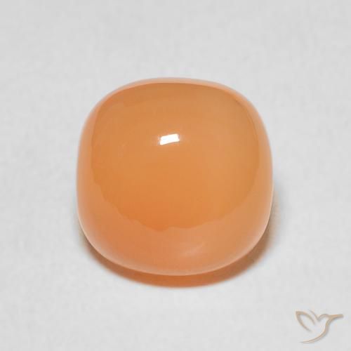 2.16ct 자연스러운 따뜻한 살구 오렌지 월장석, 방석, 투명한