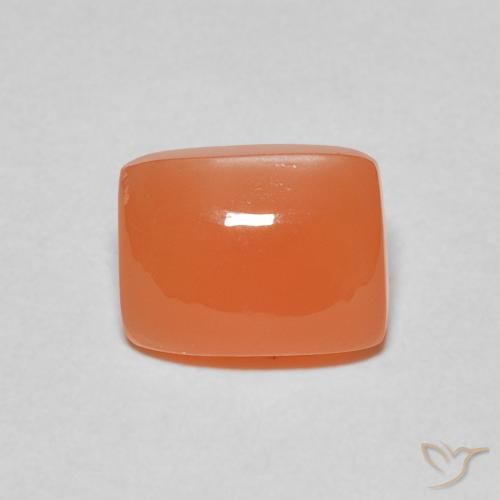 2.40ct 자연스러운 딥 오렌지 월장석, 방석, 투명한