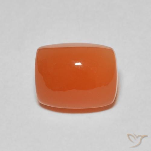 2.78ct 자연스러운 인텐스 오렌지 월장석, 방석, 투명한