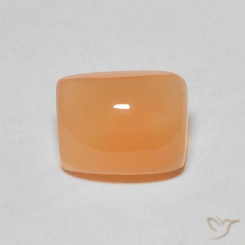 2.53ct 자연스러운 살구 오렌지 월장석, 방석, 투명한