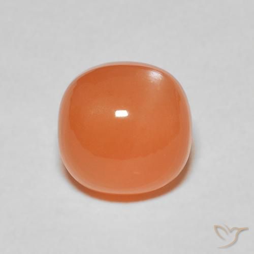 2.37ct 자연스러운 붉은 오렌지 월장석, 방석, 투명한