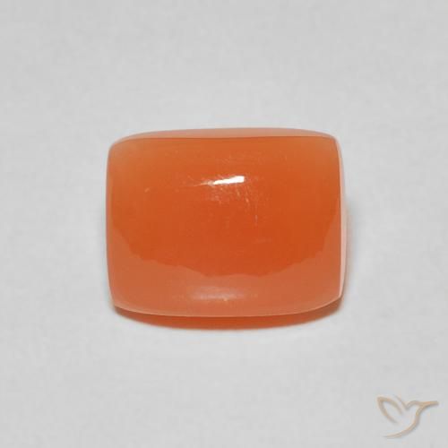 2.18ct 자연스러운 붉은 오렌지 월장석, 방석, 투명한
